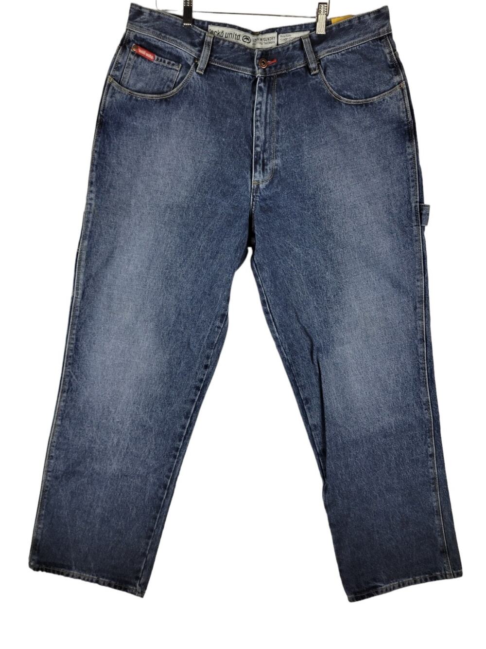 Mens Ecko Unlimited Foundry Carpenter Turnpike Jean Pants Medium Wash Sz 36 Pics